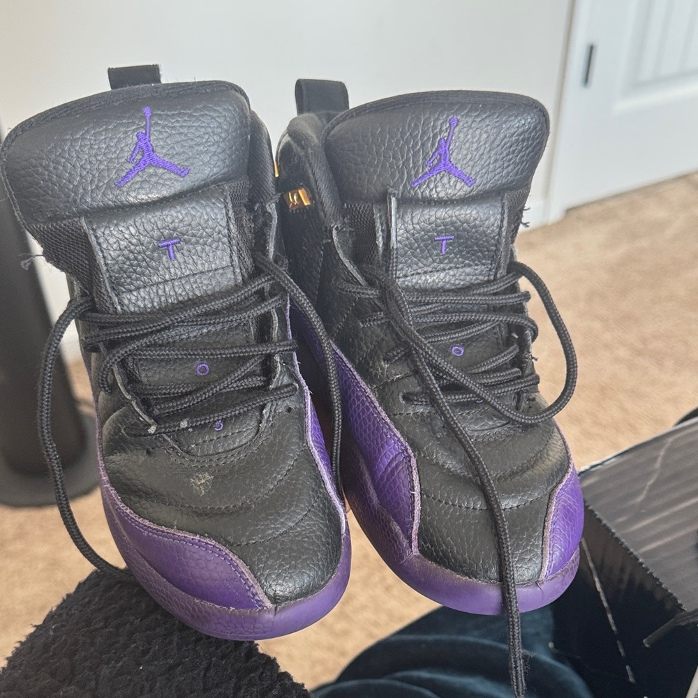 Jordan Black and Purple Sneakers